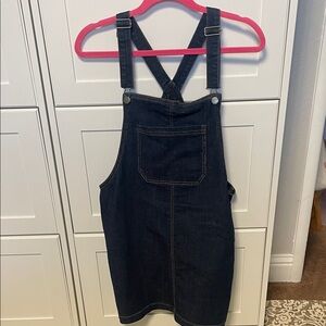 Dark Wash Denim Overall short Dress